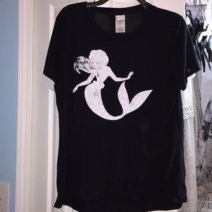Black and white Little Mermaid shirt